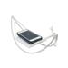 FixtureDisplays Cellphone Hammock Storage Holder Suspender Moon Shaped, Steel in White | 4.33 H x 4.02 W in | Wayfair 20803-2D