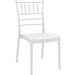 Etta Avenue™ Idalis Alyworth Stacking Patio Dining Side Chair Plastic/Resin in White | 36 H x 18 W x 22 D in | Wayfair