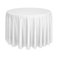 Lann's Linens Solid Color Round Tablecloth Polyester in White | 108 D in | Wayfair LIN-TBL-R108-WHT_10