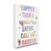 Stupell Industries Happier Than Unicorn Eating Cake on Rainbow Quote by Jeanette Vertentes - Graphic Art Print Canvas | Wayfair aa-940_cn_16x20