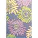 Indigo/Pink 72 x 48 x 0.25 in Indoor/Outdoor Area Rug - Mad Mats Floral Pink/Yellow/Purple Indoor/Outdoor Area Rug - Reversible, UV Resistant, 100% Recycled Polypropylene | Wayfair