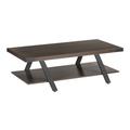 Safco Products Company Mirella 4 Legs Coffee Table w/ Storage Wood/Metal in Brown/Gray | 16 H x 48 W x 24 D in | Wayfair MRCFTWAH