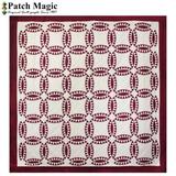 Patch Magic Antique Sawtooth Wedding Ring Cotton Reversible Quilt Cotton in Red | Twin | Wayfair QTRESR