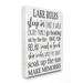 Stupell Industries Motivational Lake Rules Sign Text Styles Black by Albena Hristova - Print Canvas in White | 48 H x 36 W x 1.5 D in | Wayfair