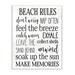 Stupell Industries Beach House Rules Relaxing Activities Black White List by Elise Catterall - Graphic Art Print in Brown | Wayfair aa-908_wd_10x15