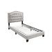 Red Barrel Studio® Jaquavian Tufted Low Profile Platform Bed Metal in Gray | 44 H in | Wayfair 0356C22060AD49739B514AFE5EE48059