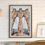 Red Barrel Studio® To the City - Picture Frame Painting Print on Paper in Black/Blue/Brown | 12" H x 8" W x 1.5" D | Wayfair