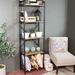 Williston Forge Yeala 24" W Steel Etagere Bookcase in Brown | 71 H x 24 W x 12 D in | Wayfair 2369A83864B0451EAE05D9FB89886836