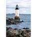 Breakwater Bay Lighthouse Views III by Rachel Perry Photograph Print on Canvas Canvas, Wood in Blue | 31.5 H x 21.5 W x 1.375 D in | Wayfair