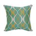 Winston Porter Agaat Outdoor Square Pillow Cover & Insert Polyester/Polyfill blend in Green/Blue | 8 H x 17 W x 17 D in | Wayfair