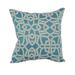 Winston Porter Agaath Outdoor Square Pillow Cover & Insert Polyester/Polyfill blend in White/Blue | 8 H x 17 W x 17 D in | Wayfair
