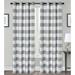 Gracie Oaks Estiven 2 Pack Classic Buffalo Plaid Checkered Grommet Top Curtains Cotton Blend in Gray | 84 H x 52 W in | Wayfair