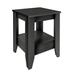 Winston Porter Boyd Prato Classic Manufactured Wood Low Profile Nightstand Wood in Black | 19.7 H x 15.75 W x 15.75 D in | Wayfair