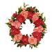 Primrue 24" Peony Wreath Silk in Pink | 24 H x 24 W x 5 D in | Wayfair BC09F6BF17F6430F8CD1B1E6A5784C99