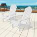 Rosecliff Heights Hachirou Adirondack Chair Weather Resistant for Outdoors Lawn & Backyard in White | 36.2 H x 21.5 W x 31.9 D in | Wayfair