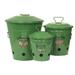 Gracie Oaks Allamuchy Enameled Kitchen Canister Set Metal in Green | 13 H x 12.5 W x 12.5 D in | Wayfair 333C6CADBE9545D09E69BF37ADACFF13