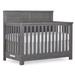 Evolur Belmar Flat 5 in 1 Convertible Crib in Rustic Grey - Dream On Me 884-RG