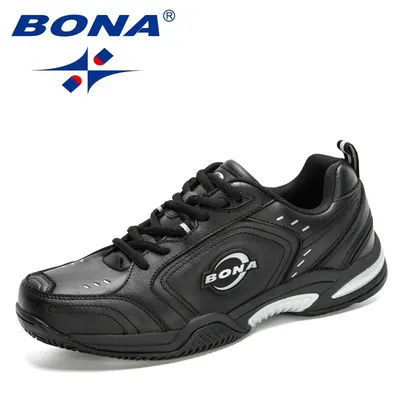 BONA – chaussures de Tennis en cuir pour homme baskets de volley-ball Badminton d'entraînement