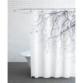 Rideau de douche en polyester en blanc & noir 150x200