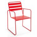 Fauteuil de jardin en acier rouge