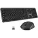 Bluestork - Easy Slim Tastatur und Maus kabellos – Wireless mit Smart Dongle – leise Klicks – Ultra Slim Design – Ergonomisch – AZERTY (grau)