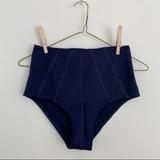 Anthropologie Swim | Anthropologie Cali Dreaming High Waist Bikini Set | Color: Blue/Cream | Size: Xs