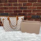 Louis Vuitton Bags | Authentic Louis Vuitton Neverfull Mm | Color: Gray/White | Size: Mm