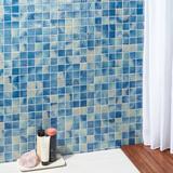 Bond Tile Rapids 12.24" x 12.24" Glass Grid Mosaic Wall & Floor Sheet Glass in Blue | 2 H x 2 W x 0.19 D in | Wayfair EXT3RD106235
