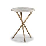 Hickory White Zen 3 Legs End Table, Metal in Gray/White/Yellow | 24 H x 18 W x 18 D in | Wayfair 924-24