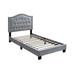 Red Barrel Studio® Jaquavian Tufted Low Profile Platform Bed Metal in Gray | 44 H in | Wayfair CC8F37A6240842C481A53AE2F39E71DC