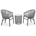 Bay Isle Home™ Patio Bistro Set 3 Piece Patio Round Table Set Conversation Set Rattan Metal | Wayfair 4E5A4EB2A6A54C3595CDFCC2C7D3BEFF