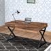 Loon Peak® Esse Solid Wood Desk Wood/Metal in Black/Brown | 30.63 H x 59 W x 24 D in | Wayfair A1D8BD7B9AD24D3285F407D281C6BB4E