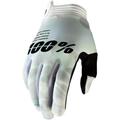 100% Itrack Motocross Handschuhe, weiss-grün, Größe S