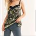 Free People Tops | 5/$25 Intimately Free People Satin Tie Camisole Sz Xs | Color: Black/Green | Size: Xs