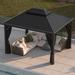 forum outdoor living Tuscany 12 Ft. W x 10 Ft. D Aluminum Patio Gazebo Aluminum/Hardtop/Metal in Gray | 115 H x 144 W x 120 D in | Wayfair FOL1012A