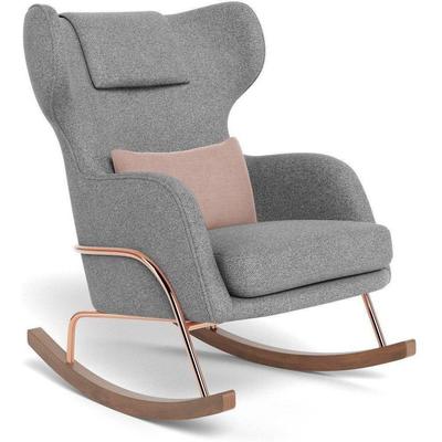 Monte Design Grand Jackson Rocker - Rose Gold Copper / Performance Weave Pepper Grey Fabric / Brushe