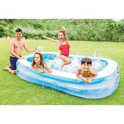 Intex 1.83' x 8.58' x 5.75' Plastic Inflatable Pool Plastic in Blue/White | 21.96 H x 69 W x 102.96 D in | Wayfair 2 x 56483EP