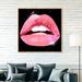 Oliver Gal Millennial Lips - Graphic Art on Canvas in Black/Pink | 40.5 H x 40.5 W x 1.5 D in | Wayfair 31183_40x40_CANV_PSGLD