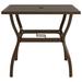 Red Barrel Studio® Steel Bistro Outdoor Table Metal in Brown | 28.3 H x 32.1 W x 32.1 D in | Wayfair 293BDFC5E6E64AA39D3087A50EF12785