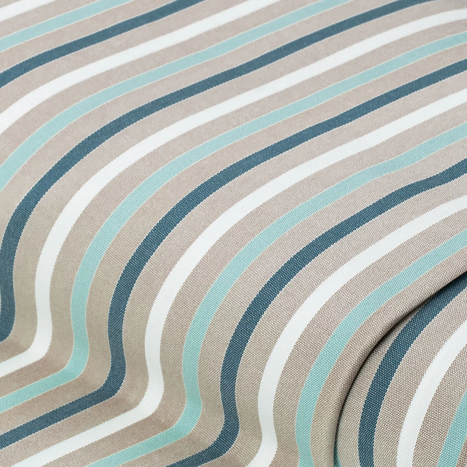 Toile à store "Palma", écru naturel/bleu canard/turquoise