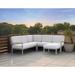 Sol 72 Outdoor™ Mckinnon 92.5" Wide Outdoor Symmetrical Patio Sectional w/ Cushions Metal/Rust - Resistant Metal in Gray/Brown | Wayfair