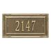 Whitehall Products Gardengate Personalized Grande 1-Line Wall Address Plaque Metal in Yellow | 9.5 H x 18 W x 0.375 D in | Wayfair 3286AB