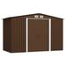 Arlmont & Co. Outdoor Storage Shed Garden Shed Patio Metal Storage Shed Backyard Shed | 70.1 H x 101.2 W x 80.7 D in | Wayfair