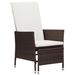 Winston Porter Outdoor Recliner Chair Patio Lounge Chair w/ Cushions Poly Rattan Wicker/Rattan in White/Brown | 41.7 H x 24.4 W x 51.6 D in | Wayfair