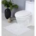 House of Hampton® Bell Flower Collection 100% Cotton Bath Rug w/ Spray Latex Backing 100% Cotton in White | 1 H in | Wayfair