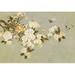 GK Wall Design Vintage Begonia Flower Blossom Classical Removable Textured Wallpaper Non-Woven in White/Brown | 55 W in | Wayfair GKWP000321W55H35