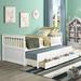 Red Barrel Studio® Twin Mate's & Captain's Bed w/ Trundle & 3 Drawers Wood in White | 35.8 H x 43.5 W x 75.9 D in | Wayfair