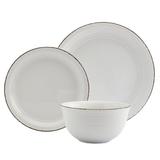 Birch Lane™ Zavia 12 Piece Dinnerware Set Ceramic/Earthenware/Stoneware in Brown/White | Wayfair 9F2D7581B60E4842A4E8A60F3D6D0E3C