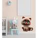 Trinx Cute Kitten Wall Decal, Cute Kitten Wall Sticker, Cute Kitten Wall Decor Vinyl, Glass in Brown | 33 H x 42 W in | Wayfair