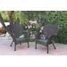 Set Of 2 Windsor Espresso Resin Wicker Chair Without Cushions- Jeco Wholesale W00215-C_2